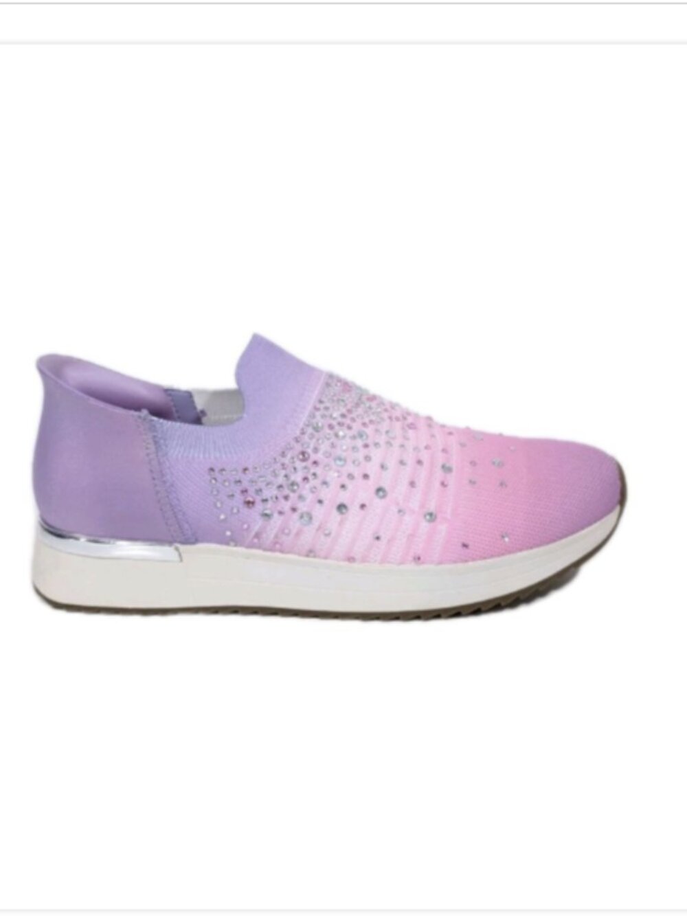 Kenneth Cole Sneakers Women 9 wide Cameron Jewel EZ ON Slip on Shoes crystals